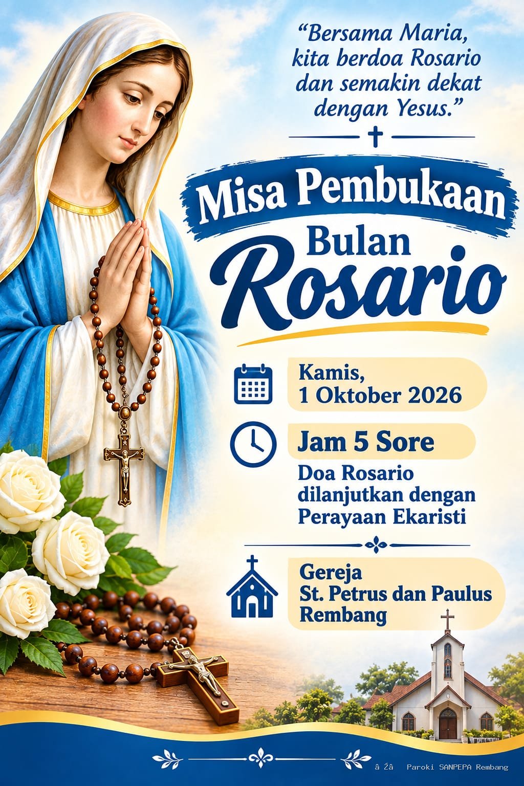 Misa Pembukaan Bulan Rosario Paroki