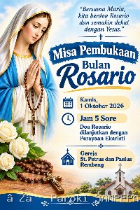 Misa Pembukaan Bulan Rosario Paroki