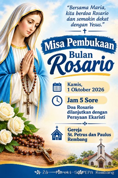 Misa Pembukaan Bulan Rosario Paroki