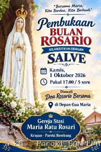 Misa Pembukaan Bulan Rosario Stasi Kragan