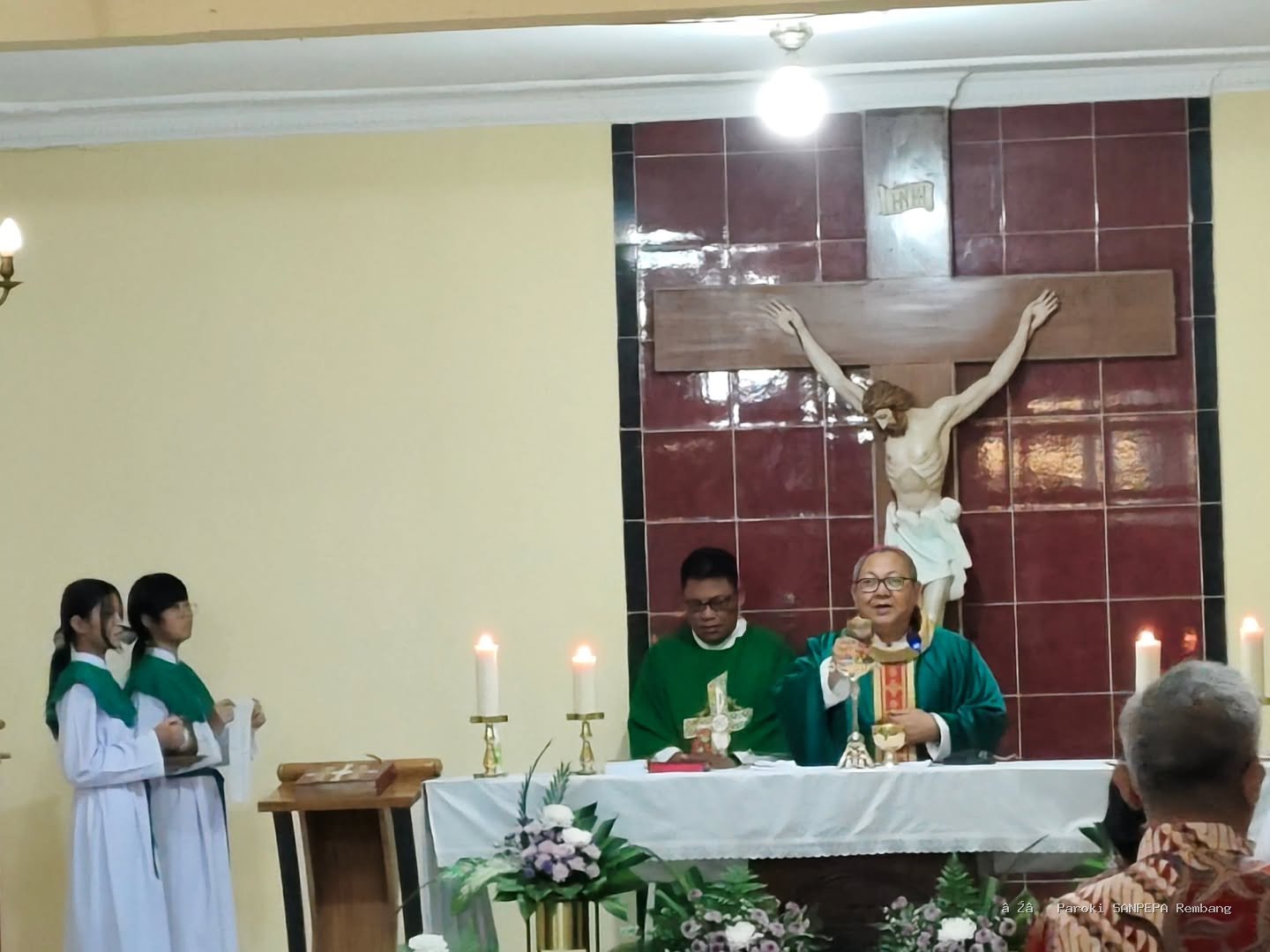 Misa dan visitasi umat di stasi Kragan oleh Mgr. Agustinus Tri Budi Utomo